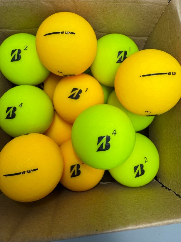 12 Bridgestone E12 Soft  /Yellow/Green Pearl/Grade A Lake Balls