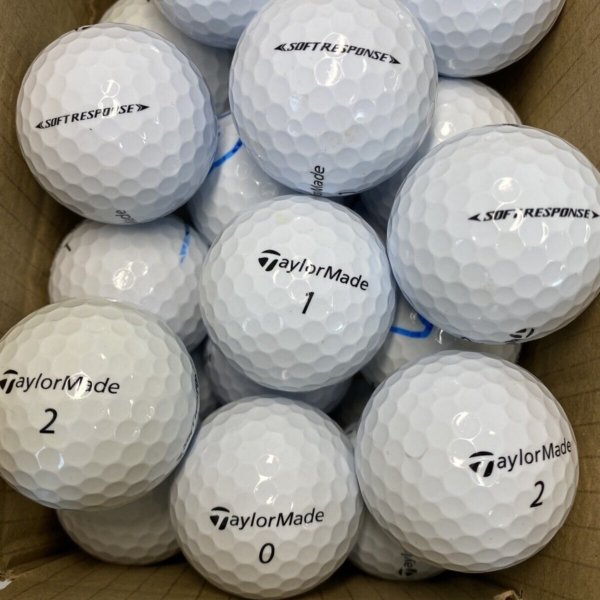 12 TaylorMade Soft Response Pearl/Grade A Lake Balls (Qty. 12)