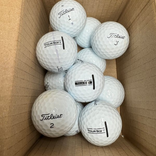 12 TITLEIST TOUR SOFT PEARL/A LAKE BALLS