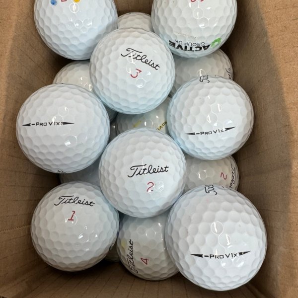 12 Titleist Pro V1X Black Arrows PEARL/A Lake Balls