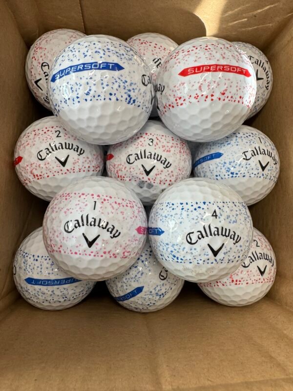 12 CALLAWAY SUPERSOFT SPLATTER 360 GOLF BALLS