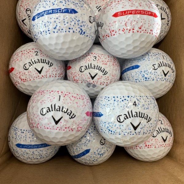 12 CALLAWAY SUPERSOFT SPLATTER 360 GOLF BALLS