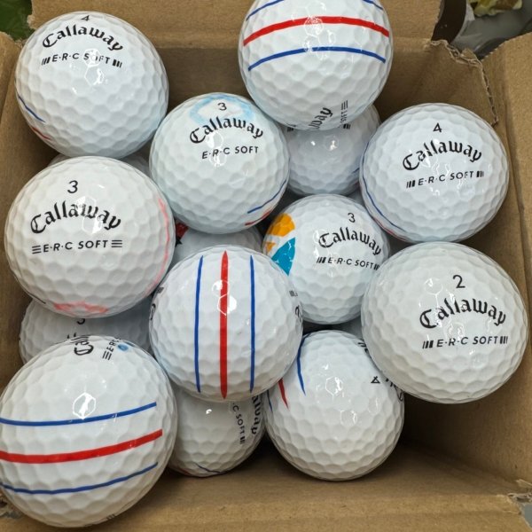 12 CALLAWAY CHROME SOFT E.R.C TRIPLE TRACK PEARL/A GOLF BALLS