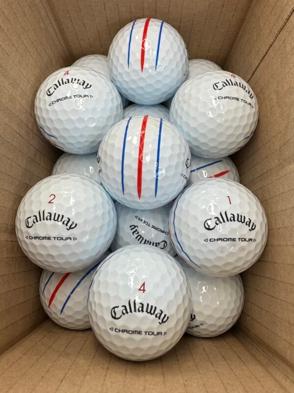 12 CALLAWAY CHROME TOUR TRIPLE TRACK PEARL/A GOLF BALLS