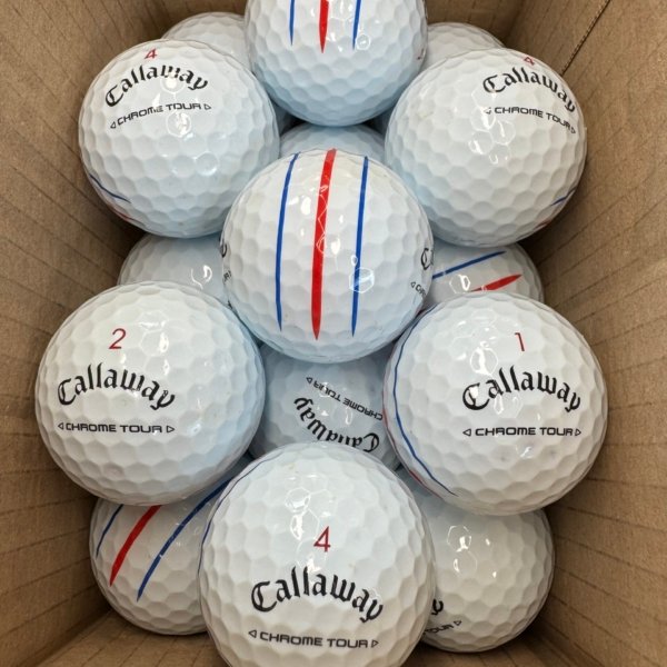 12 CALLAWAY CHROME TOUR TRIPLE TRACK PEARL/A GOLF BALLS