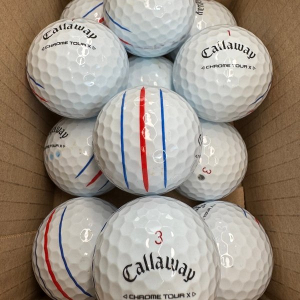 12 CALLAWAY CHROME TOUR  X TRIPLE TRACK PEARL/A GOLF BALLS