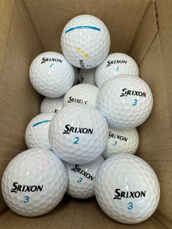 12 SRIXON ULTISOFT PEARL/A GOLF BALLS