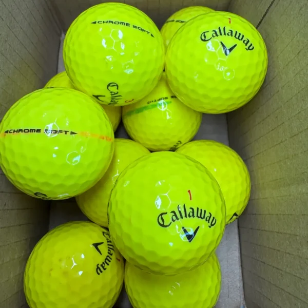 12 Callaway Chrome Soft YELLOW PEARL/A GRADE GOLF BALLS