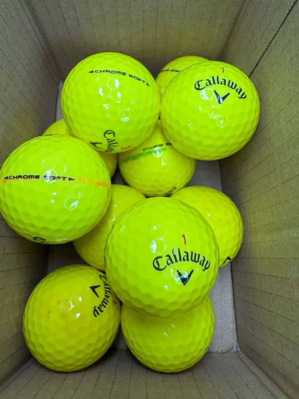 12 Callaway Chrome Soft YELLOW PEARL/A GRADE GOLF BALLS