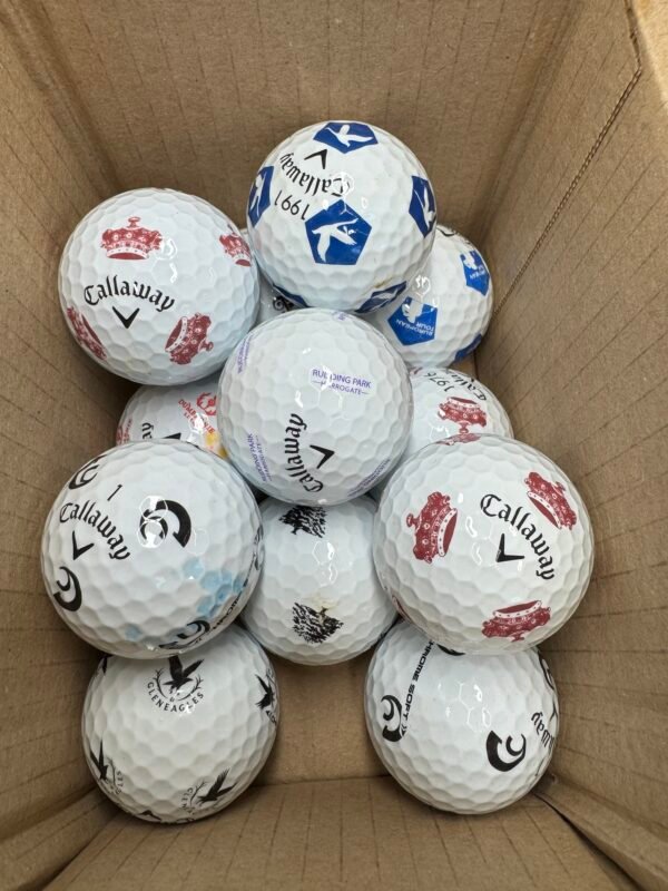 12 CALLAWAY CHROME SOFT TRUVIS PEARL/A GOLF COURSE MIX