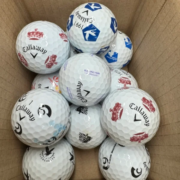 12 CALLAWAY CHROME SOFT TRUVIS PEARL/A GOLF COURSE MIX