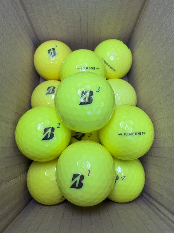 12 BRIDGESTONE TOUR B RXS/XS YELLOW MIX PEARL/A GOLF BALLS